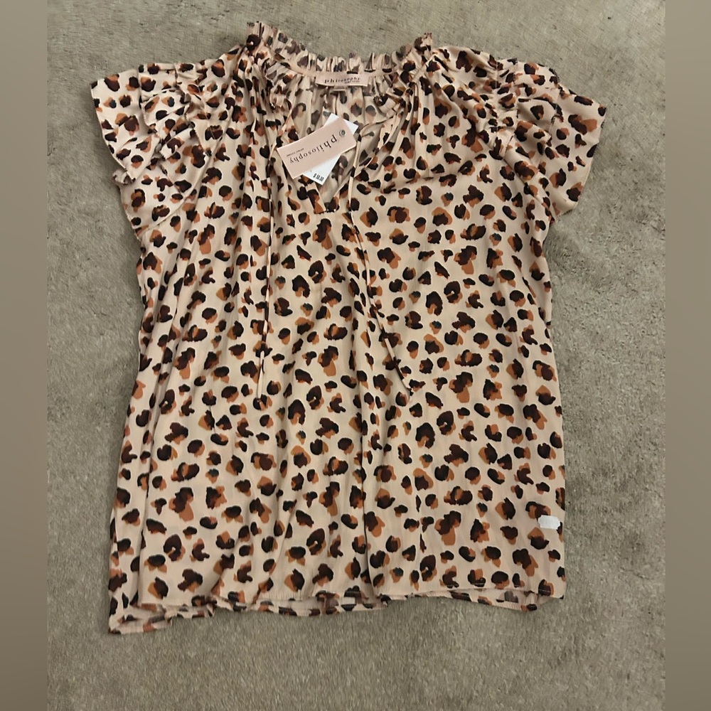 Philosophy Leopard Print Blouse